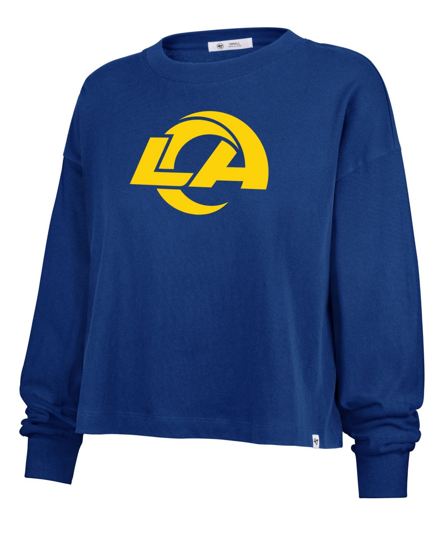 Женская футболка '47 Brand Royal Los Angeles Rams Imprint Sydney Long-Sleeves — фото 3