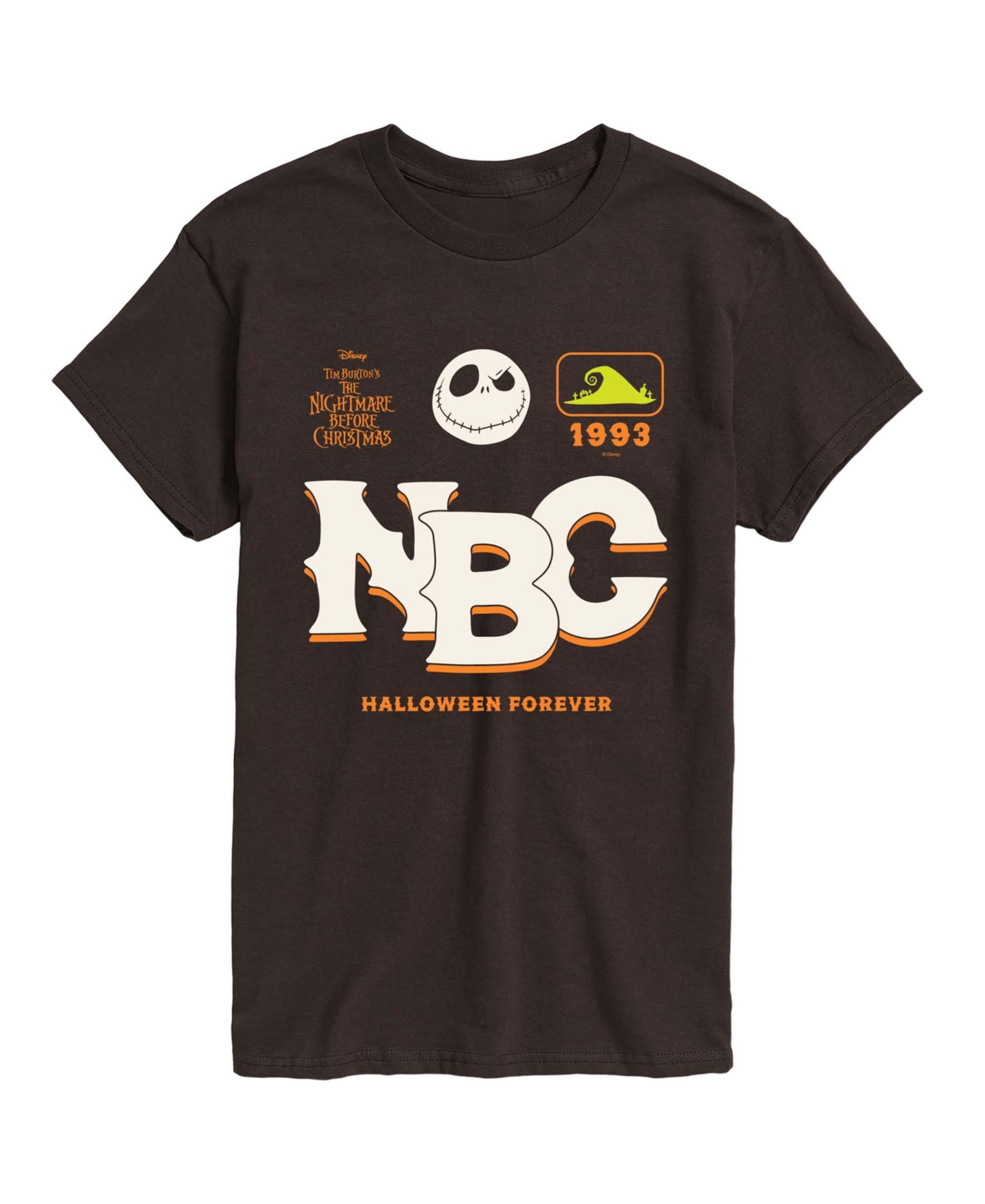Airwaves Men's Jack Skellington T-Shirt - Dark Brown