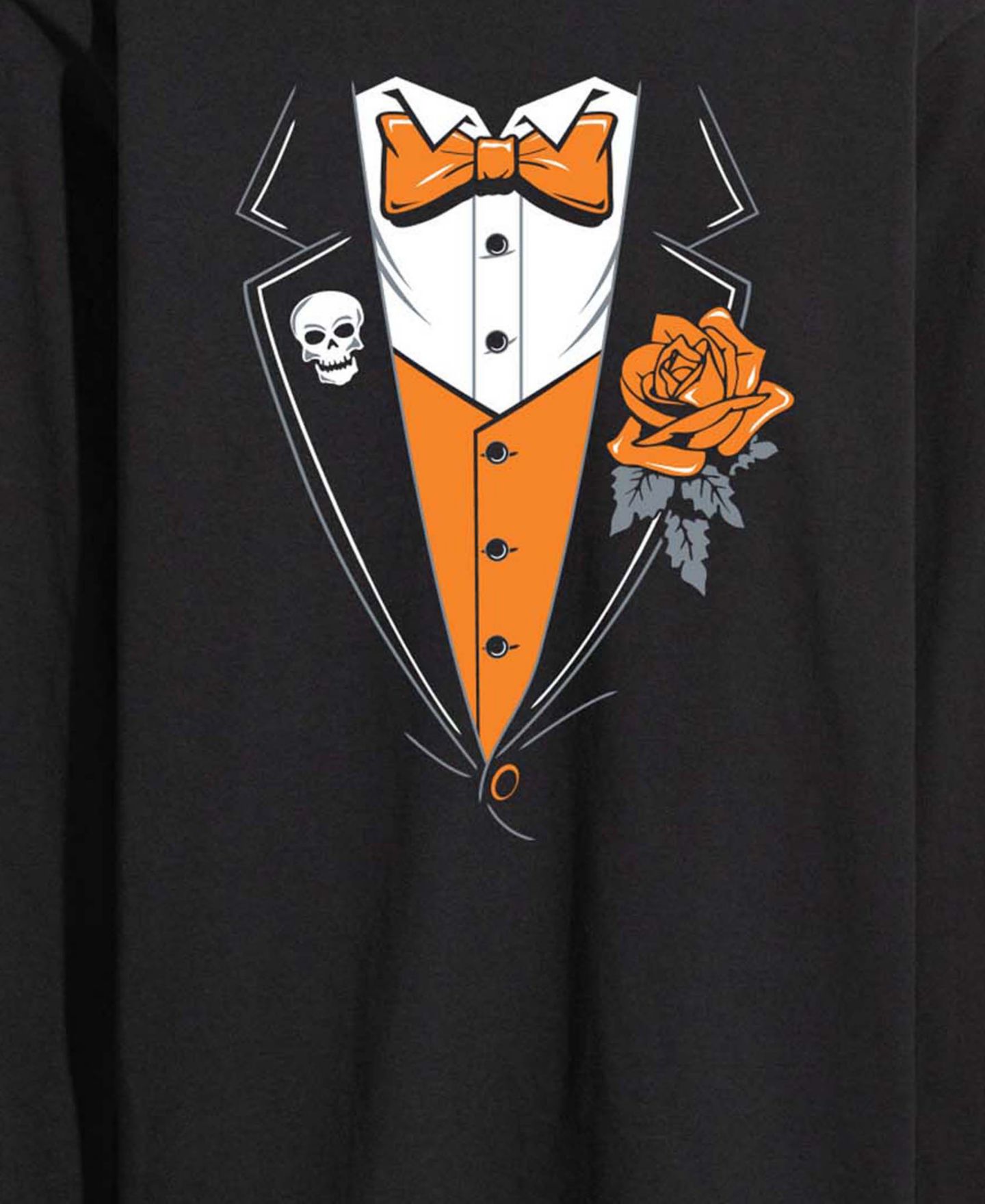 Мужская футболка AIRWAVES Tuxedo Long-Sleeve Halloween, цвет: Чёрный — фото 3