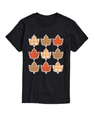 Men's Fall Leaf Grid Graphic T-Shirt