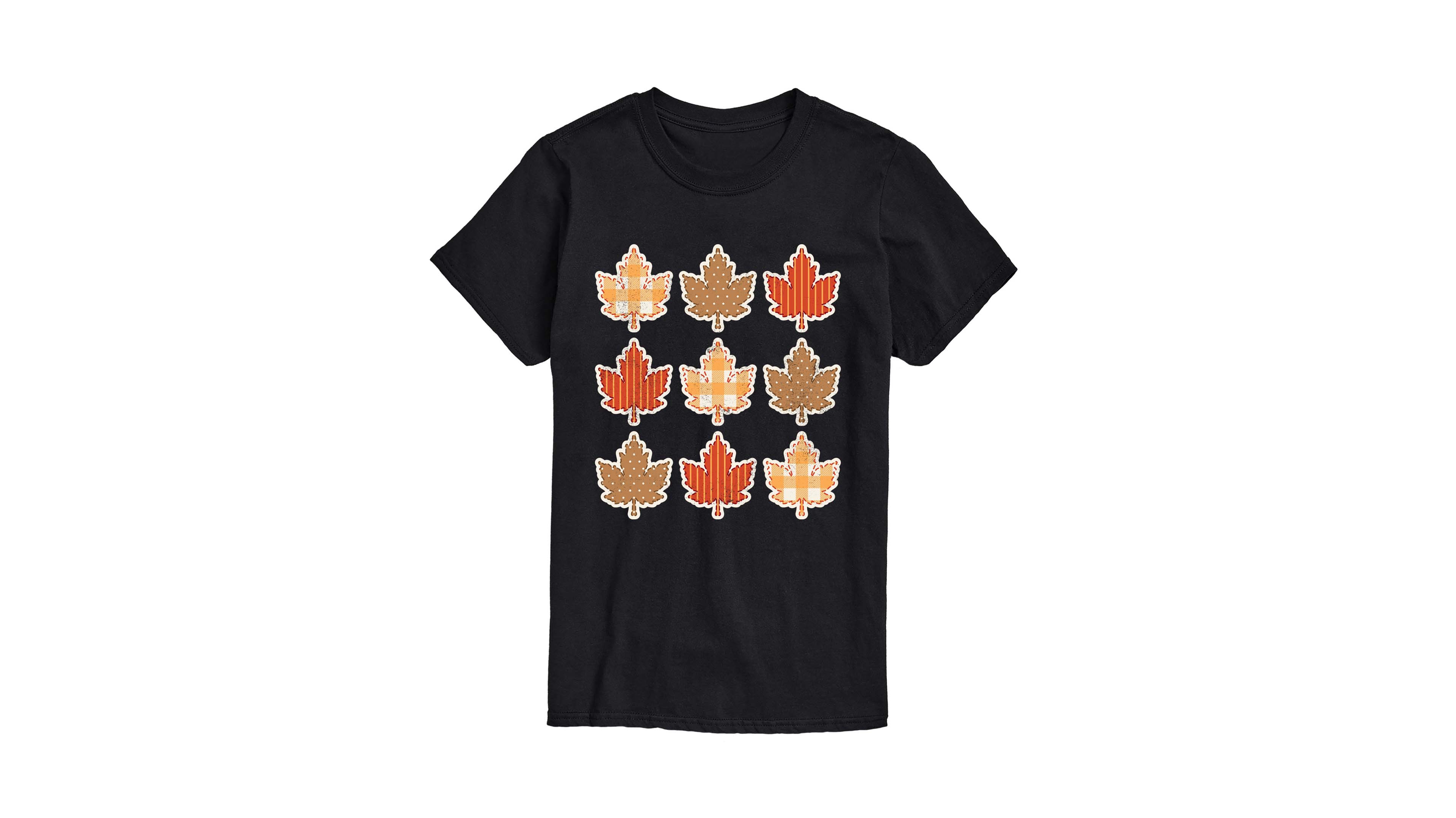 Airwaves Men's Fall Leaf Grid Graphic T-Shirt