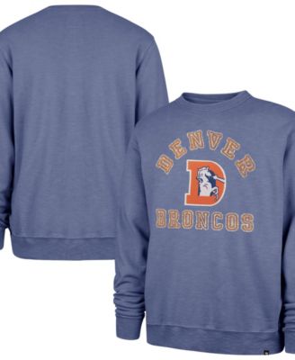 Men's  Royal Denver Broncos Calderwood Well Worn French Terry Sweatshirt