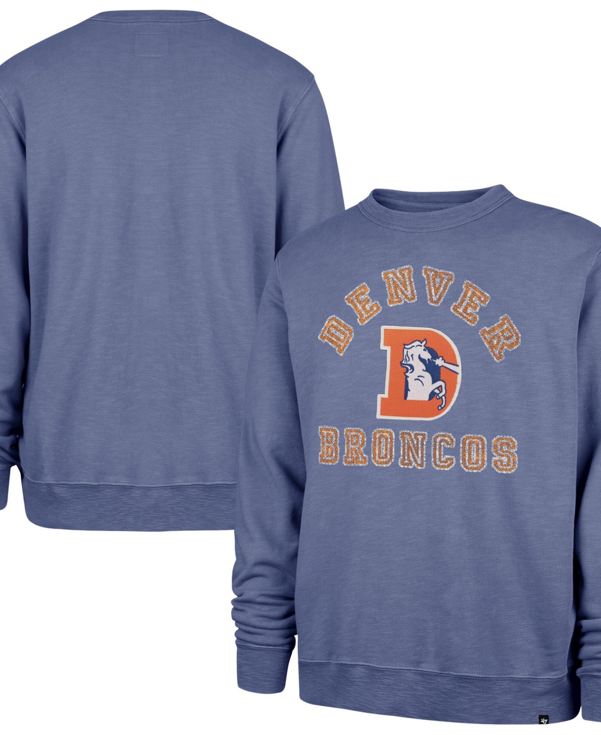 '47 Brand Men's Royal Denver Broncos Calderwood Well Worn French Terry Sweatshirt