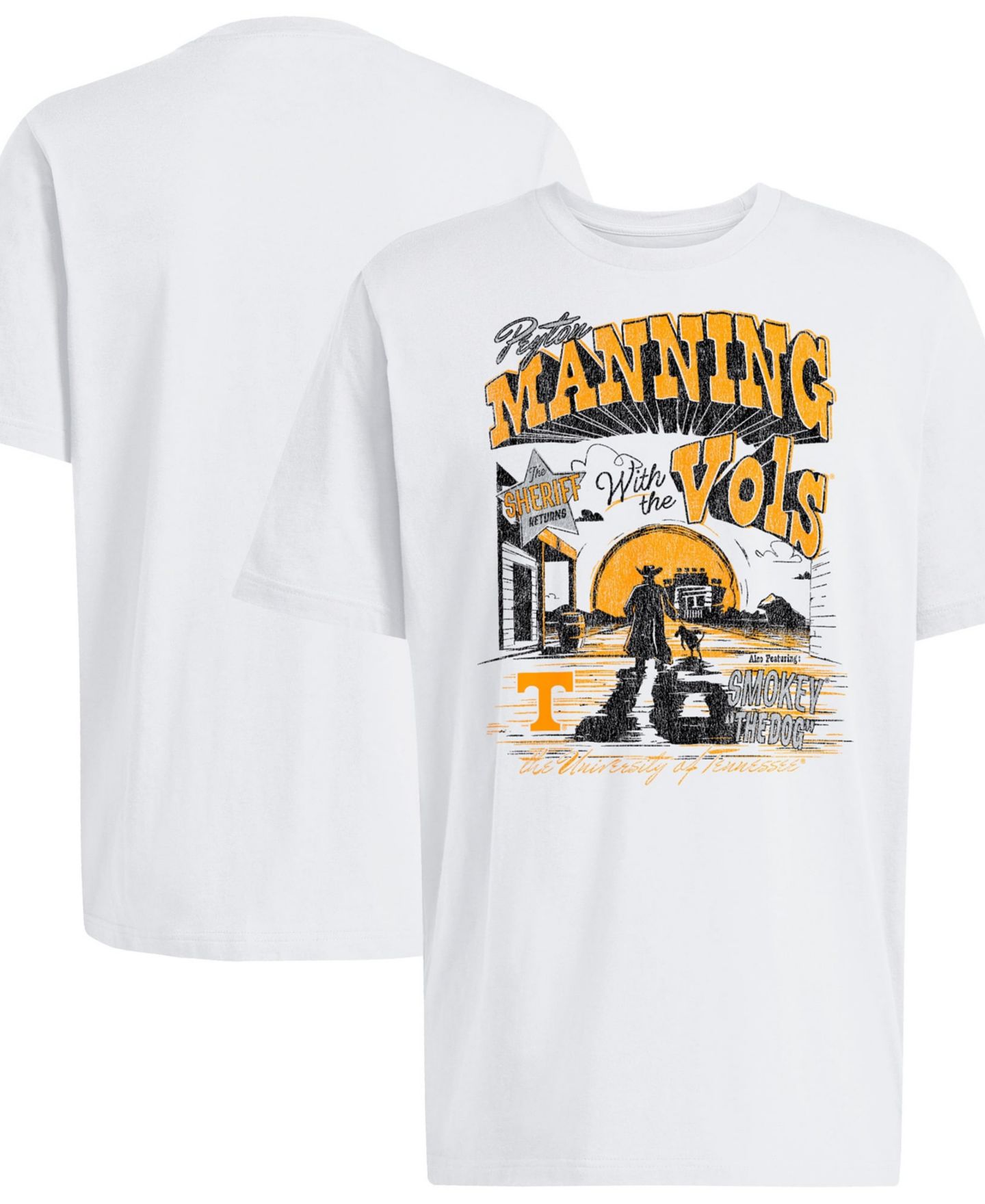 Мужская футболка adidas White Tennessee Volunteers Manning Lost College — фото 1