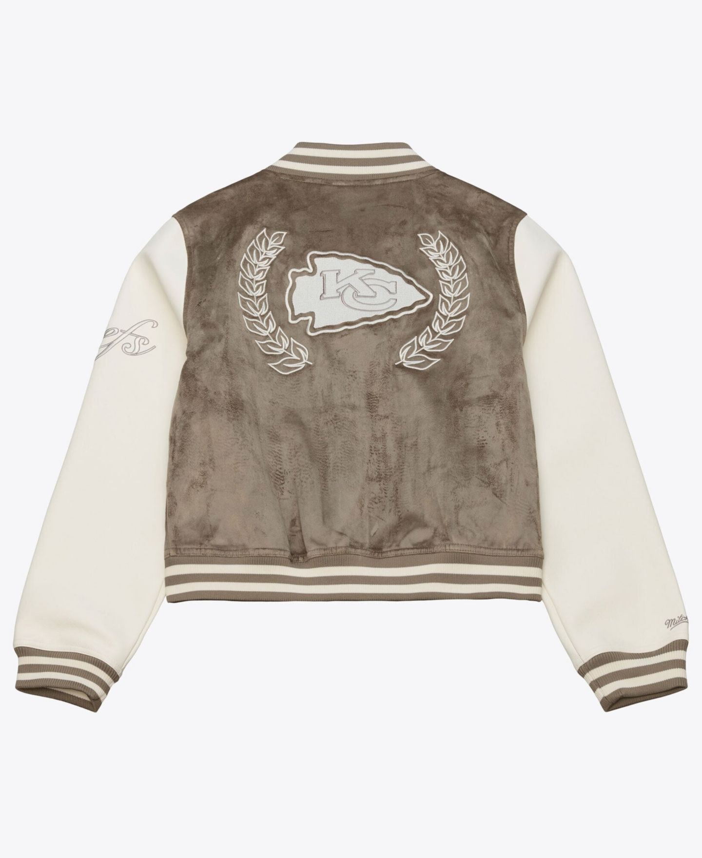 Женская куртка Mitchell & Ness Tan Kansas City Chiefs Full-Snap Varsity — фото 2