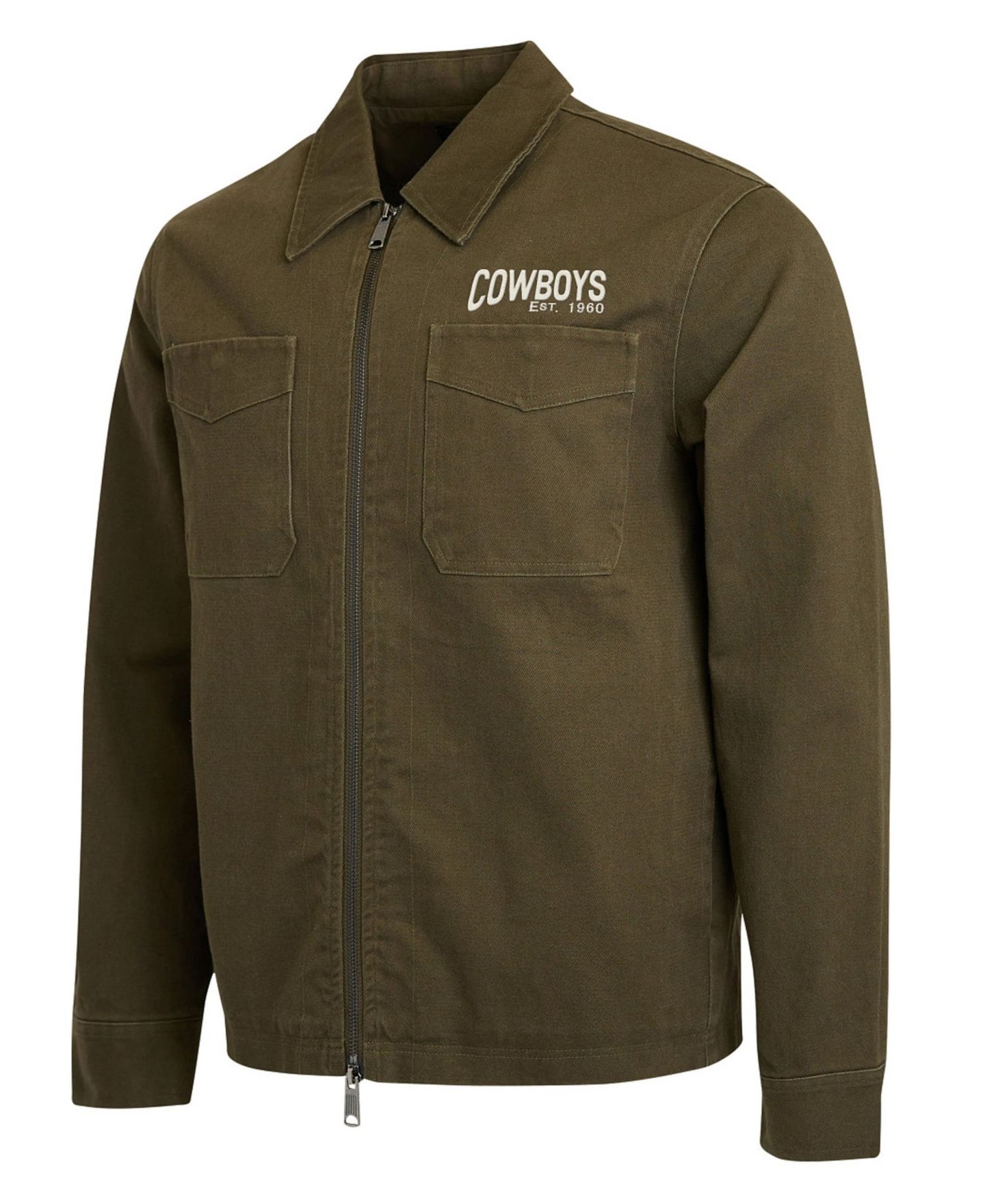 Мужская куртка Darius Rucker Collection By Fanatics Olive Dallas Cowboys Brushed Canvas Full-Zip — фото 3