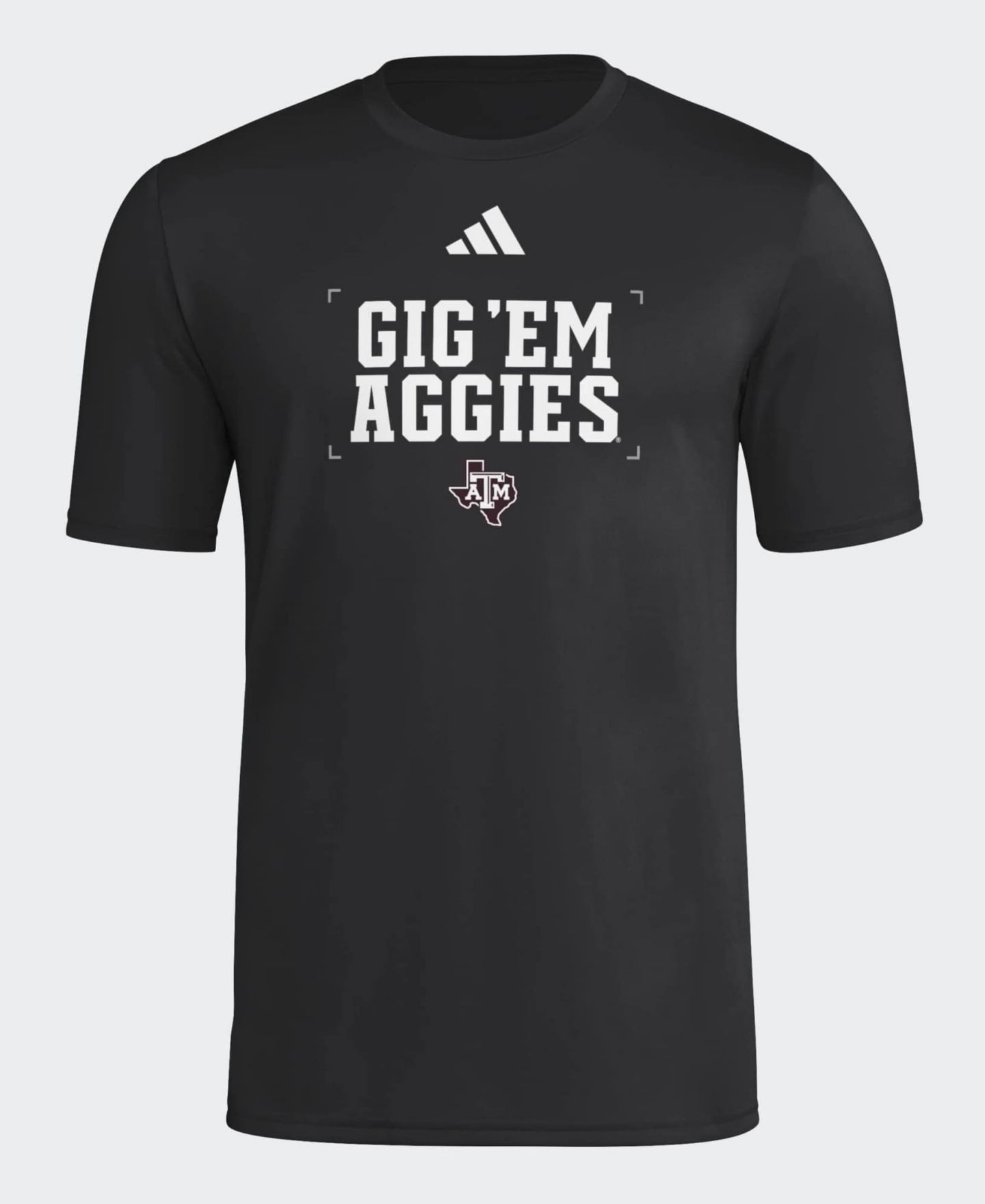 Мужская футболка adidas Black Texas A&M Aggies Locker Slogan Football Pre-Game — фото 1