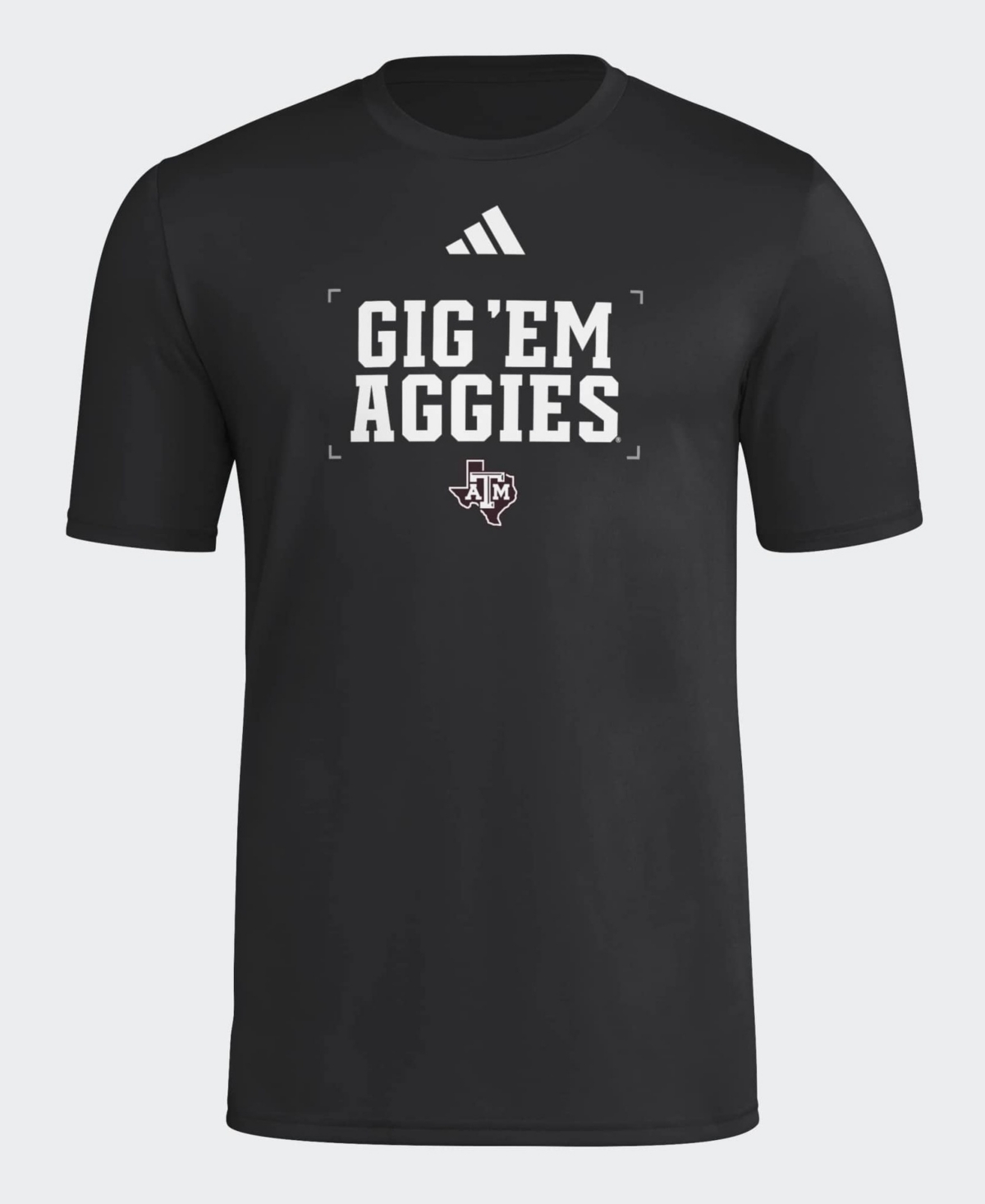 adidas Men's Black Texas A M Aggies Locker Slogan Football Pre-Game T-Shirt - Black