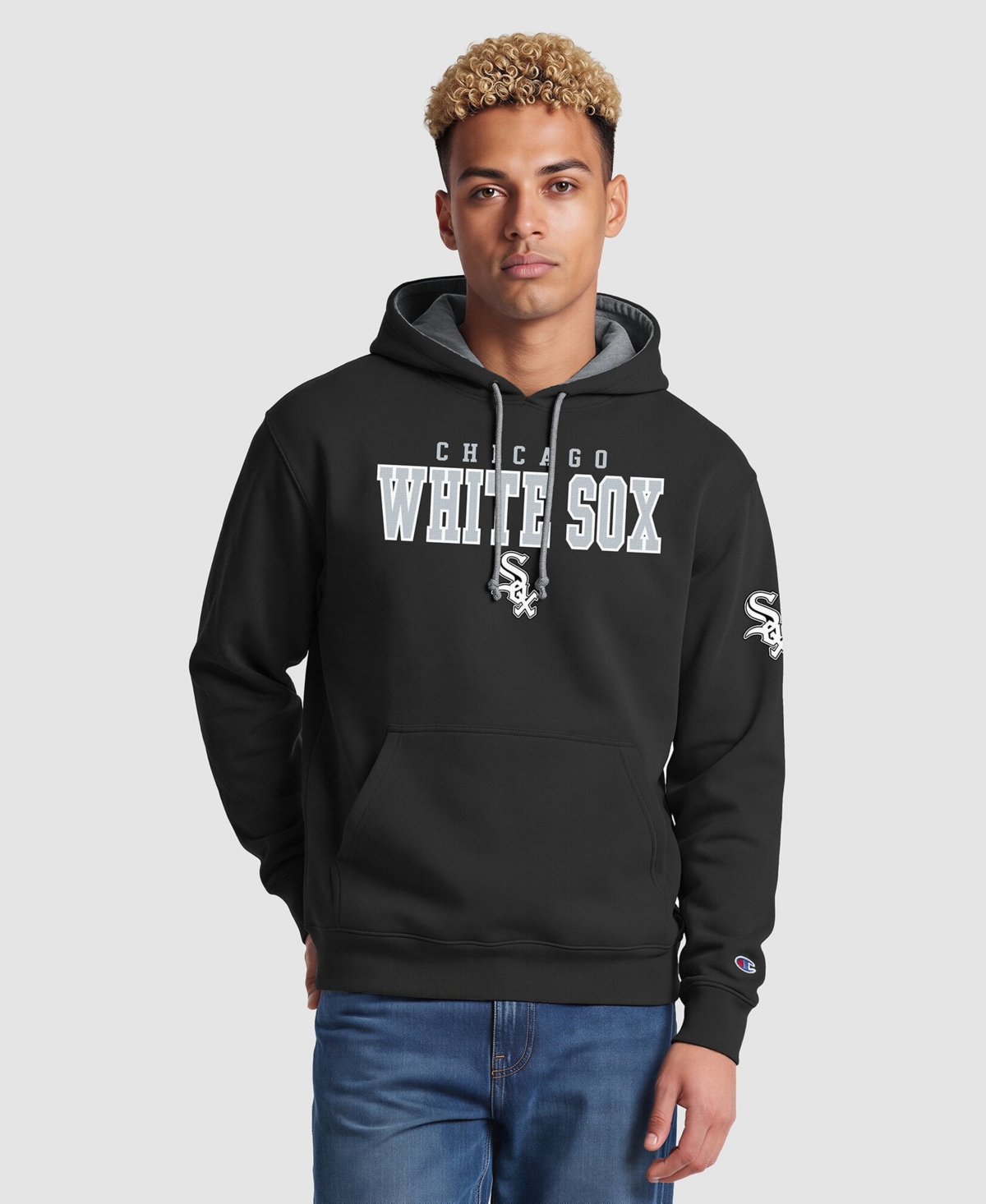 Champion Men's Black Chicago White Sox Fleece Hoodie - Black