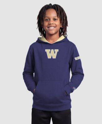 Big Boys' and Girls' Purple Washington Huskies Fleece Hoodie
