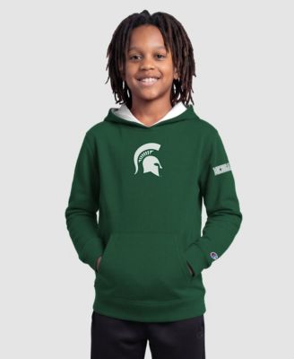 Big Boys' and Girls' Green Michigan State Spartans Fleece Hoodie