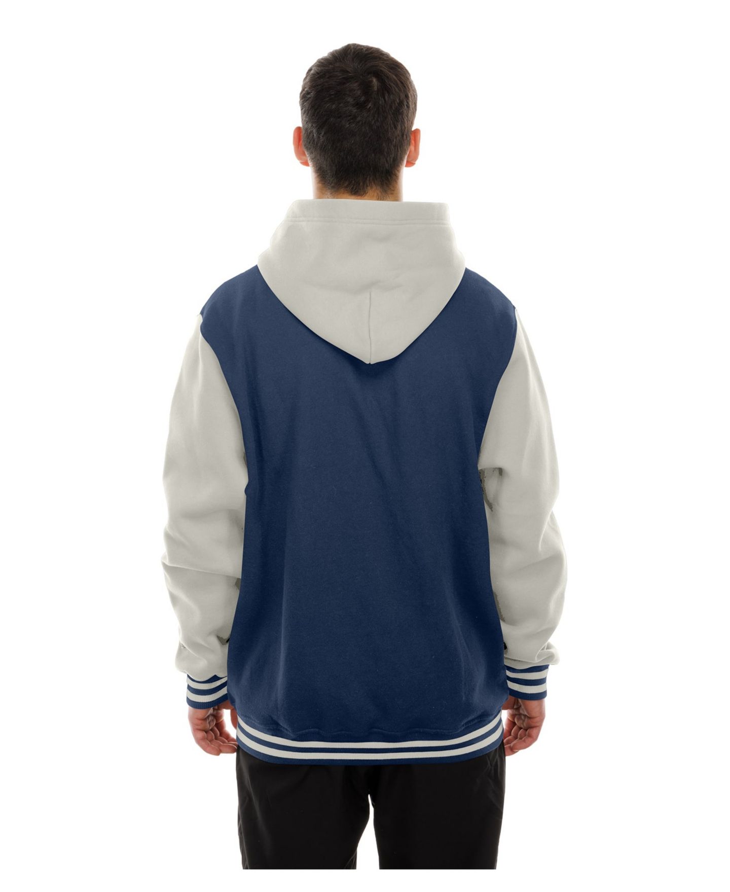 Мужская куртка New Era Navy/Gray Chicago Bears Full-Snap Fleece Hooded — фото 4