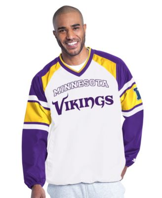 Men's White Minnesota Vikings Infield Play Raglan Pullover Sweatshirt