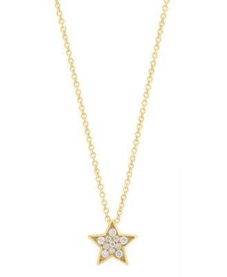 Lab-Grown Diamond (1/8 ct. t.w.) Pendant Necklace in 14k Yellow Gold Over Sterling Silver or Sterling Silver