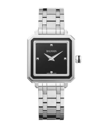 Women's Swiss Quartz Eirini Square Silver Stainless Steel Watch 26mm