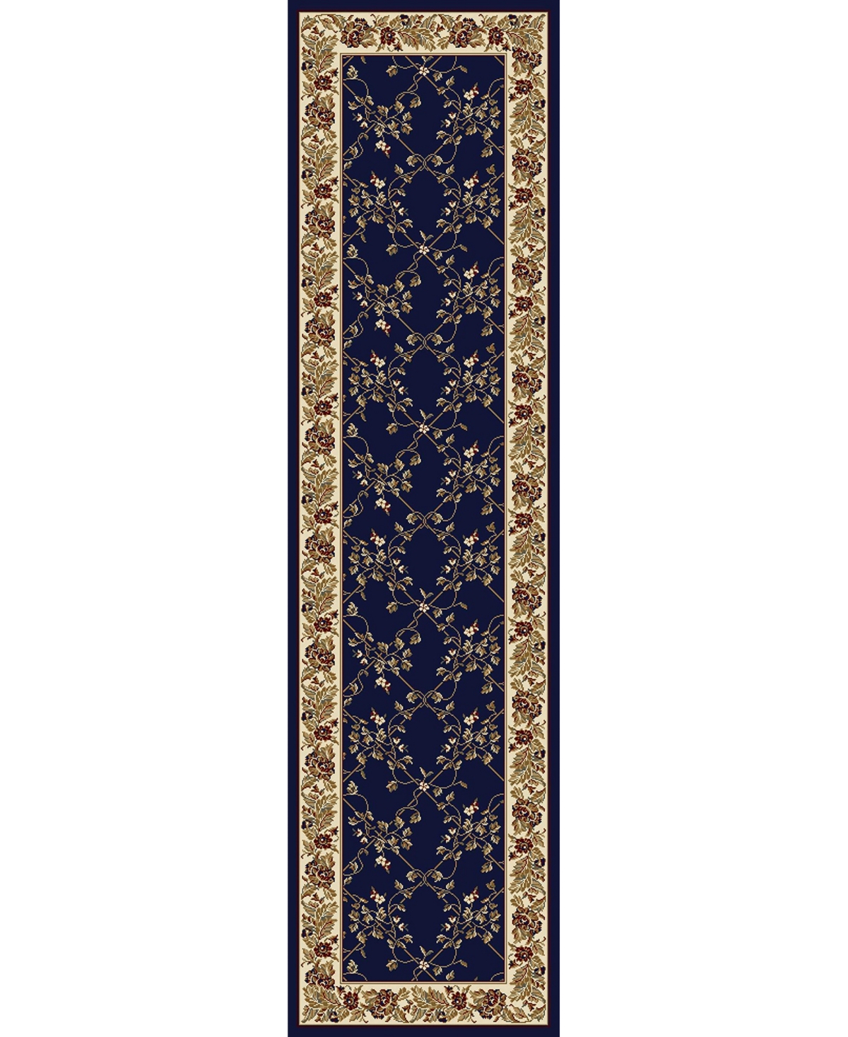 Closeout! Km Home 1427/1740/Navy Navelli Blue 3'3" x 5'4" Area Rug