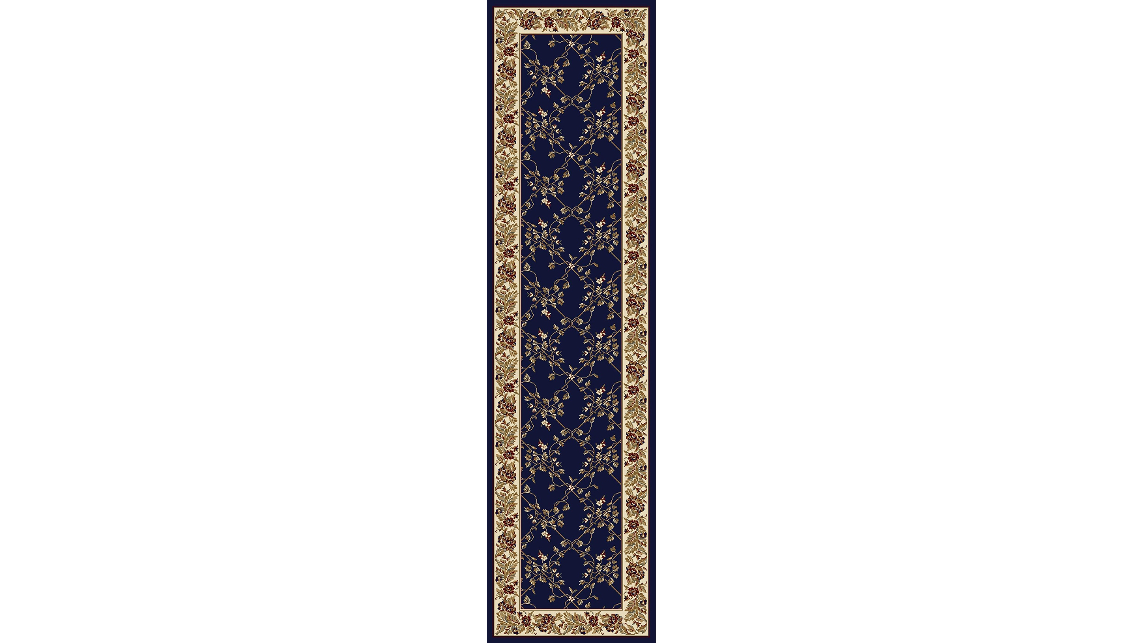 Closeout! Km Home 1427/1740/Navy Navelli Blue 3'3" x 5'4" Area Rug