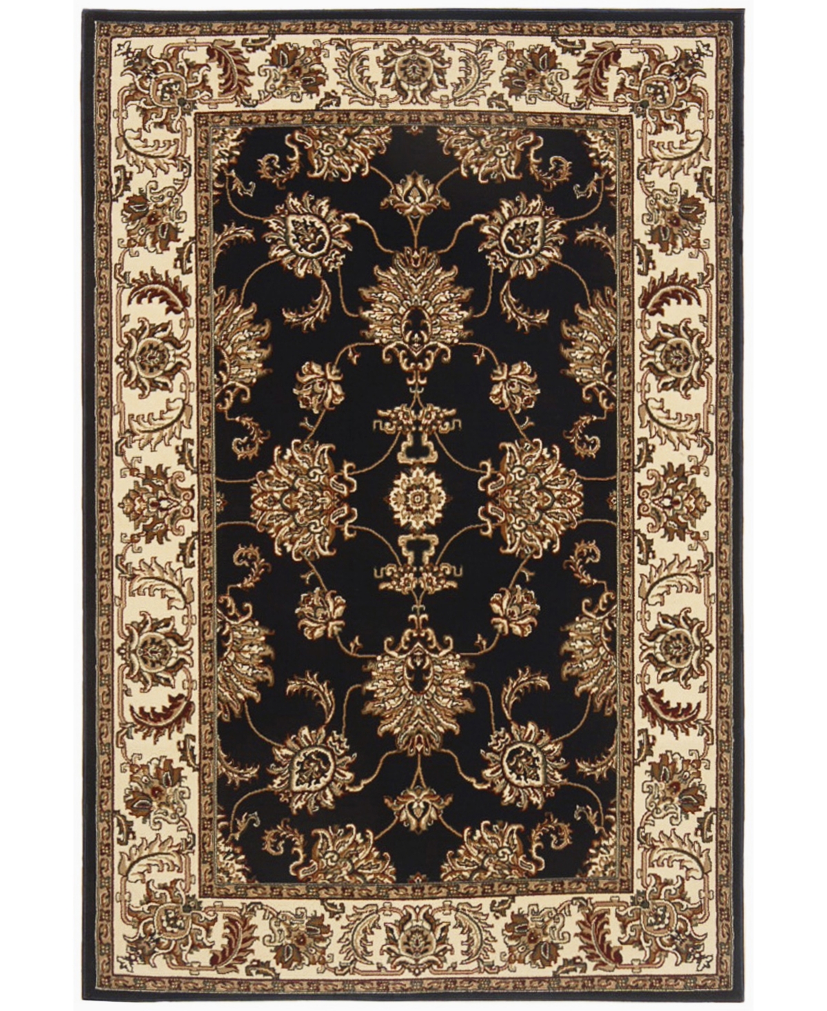 Closeout! Km Home 1330/1220/Black Navelli Black 3'3" x 5'4" Area Rug