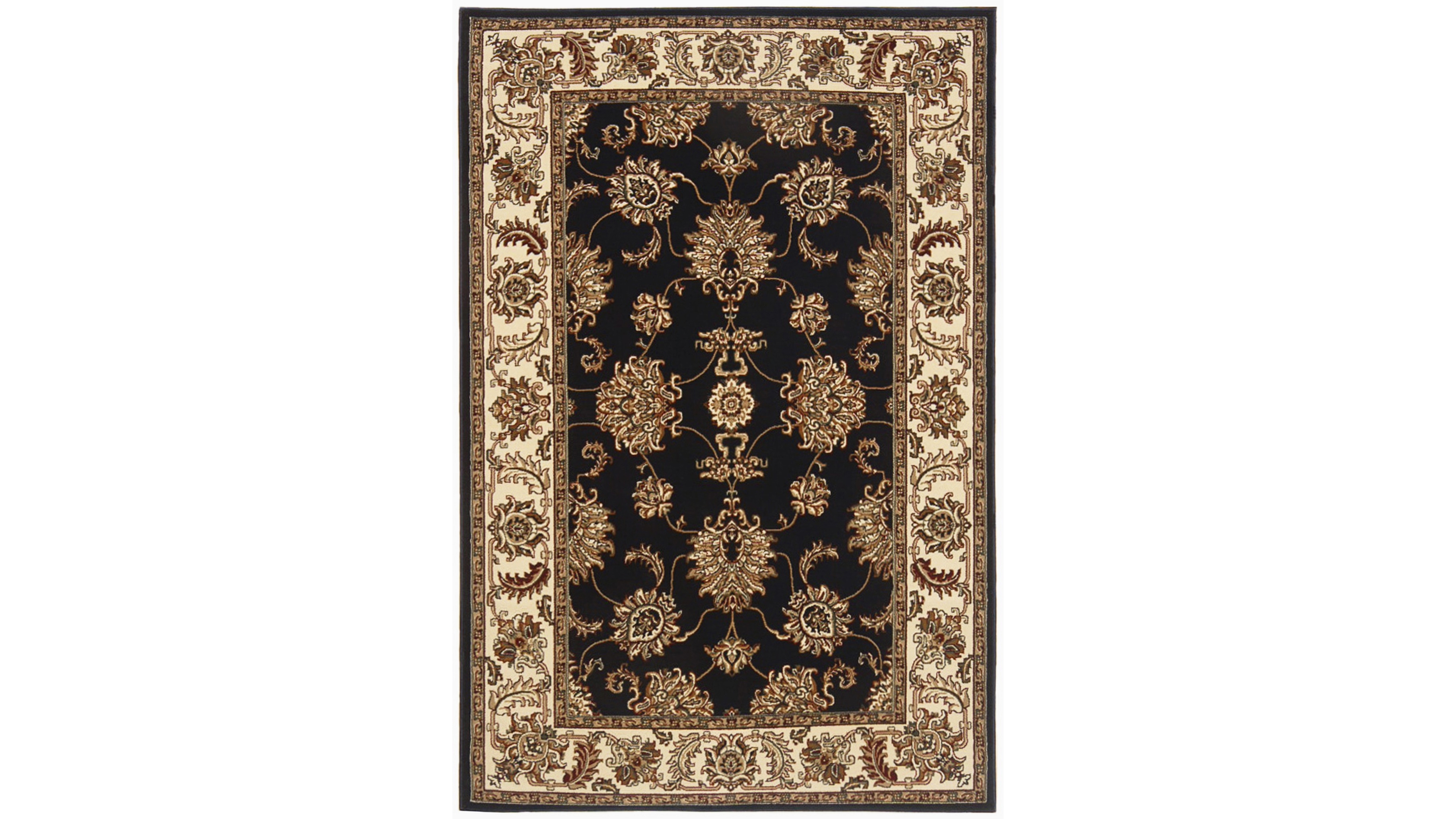 Closeout! Km Home 1330/1220/Black Navelli Black 3'3" x 5'4" Area Rug