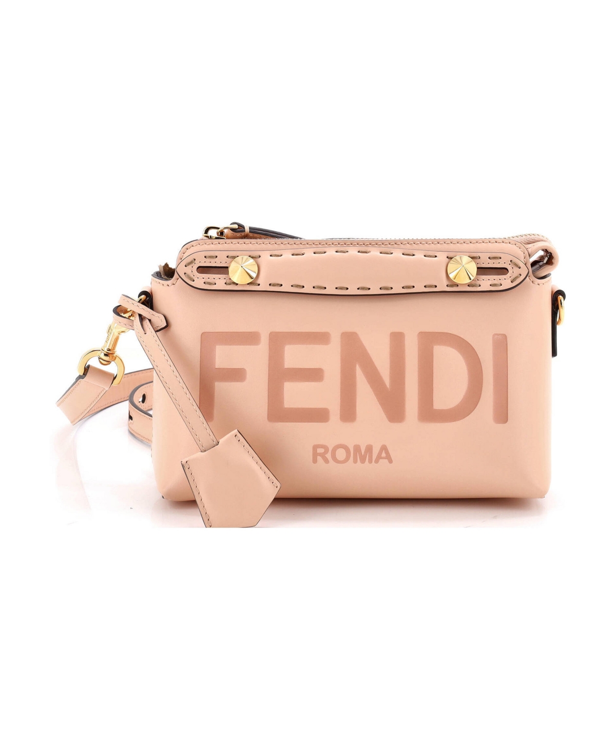Pre-Owned Fendi Mini Logo By The Way Satchel Embossed Leather
