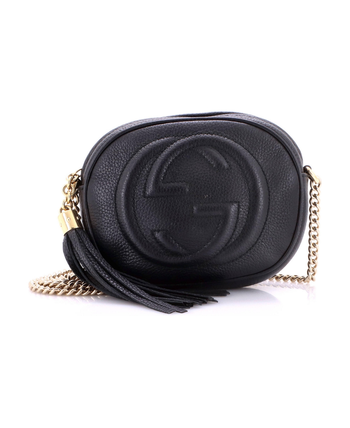 Pre-Owned Gucci Mini Soho Chain Bag Leather