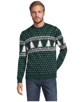 Men's Long Sleeve Holiday Tree Fairisle Sweater