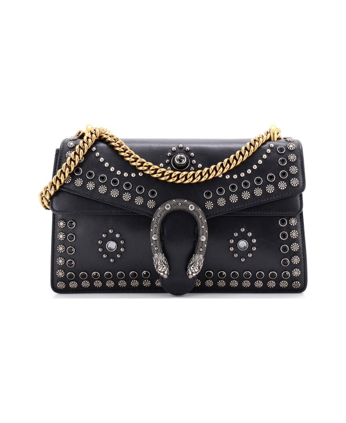 Pre-Owned Gucci Small Dionysus Bag Studded Leather