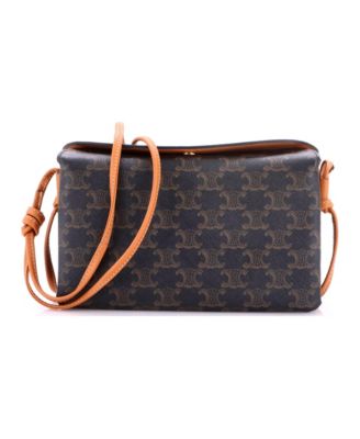 Trio Flap Crossbody Bag Triomphe Coated Canvas