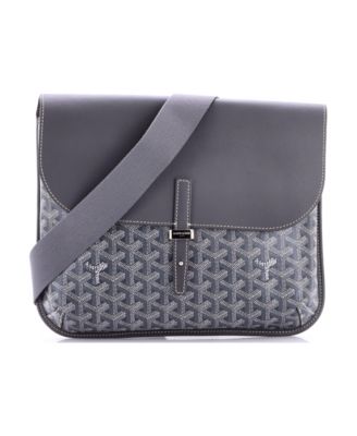 Coursier Messenger Bag Coated Canvas and Leather