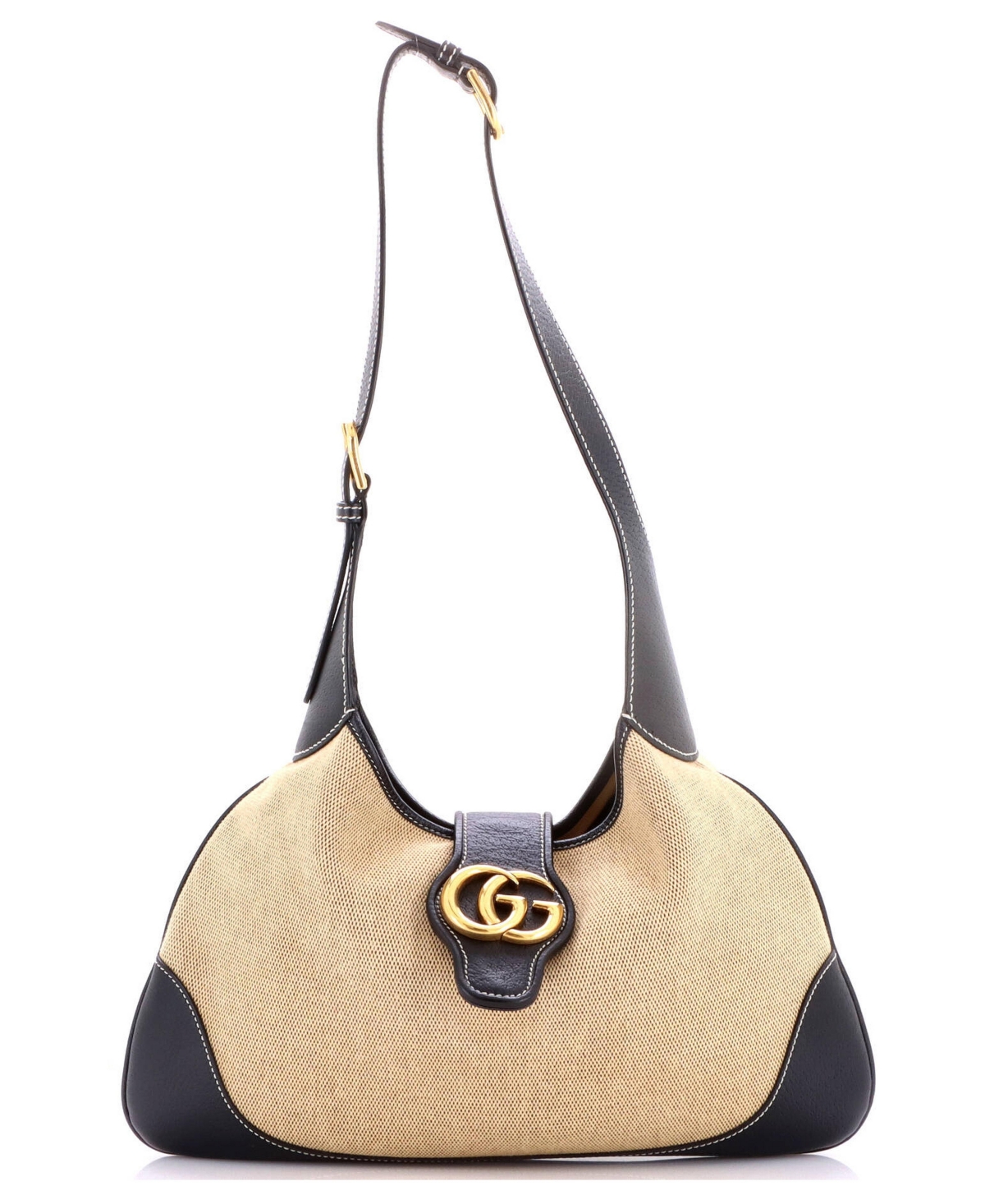 Pre-Owned Gucci Medium Aphrodite Shoulder Bag Canvas and Leather - Natural