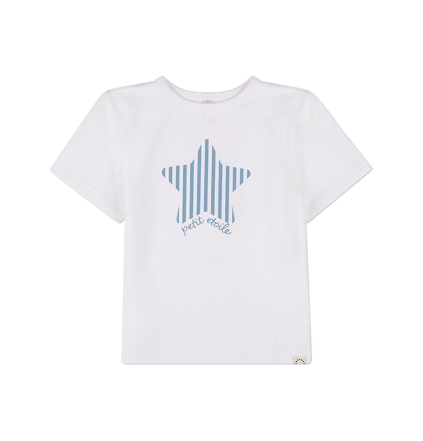 Футболка MeMoi Petit Etoile Star-Themed Cotton-Blend для мальчиков, цвет: Белый — фото 1