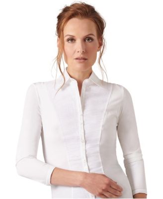 Women's Clodie Point Collar Long-Sleeve Pleated Blouse