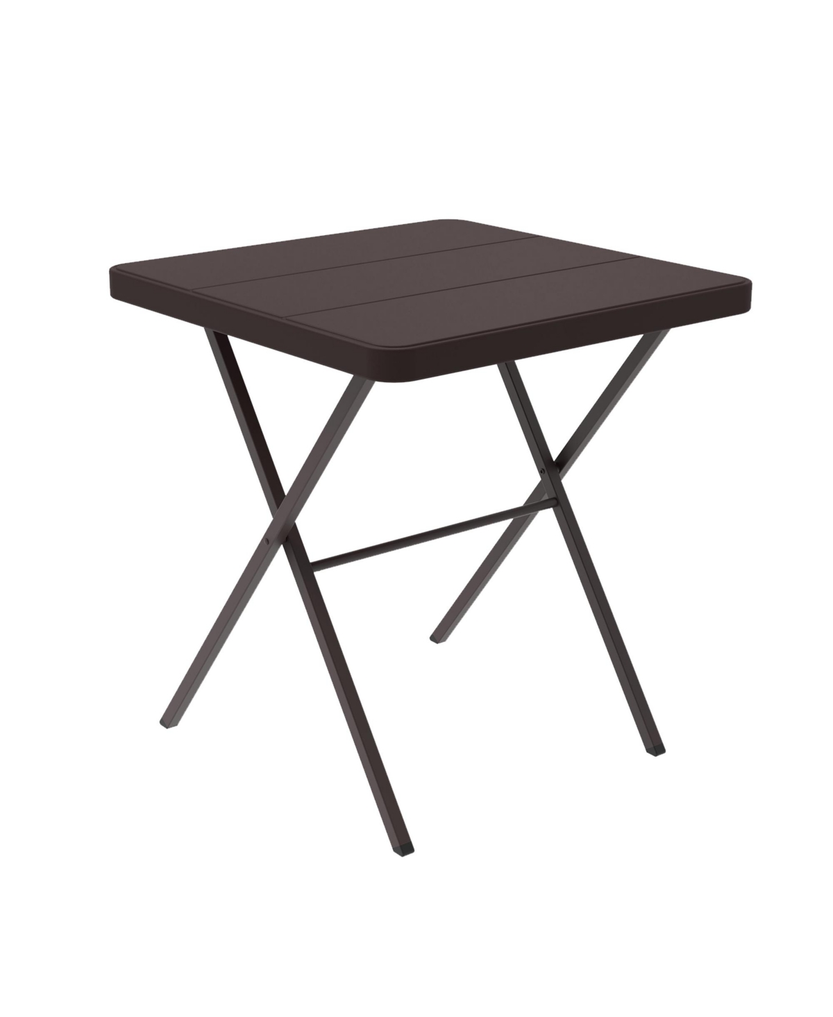 Decksplore Square Folding Table Heavy Duty Steel Frame for Indoor Outdoor Great for Patio Home