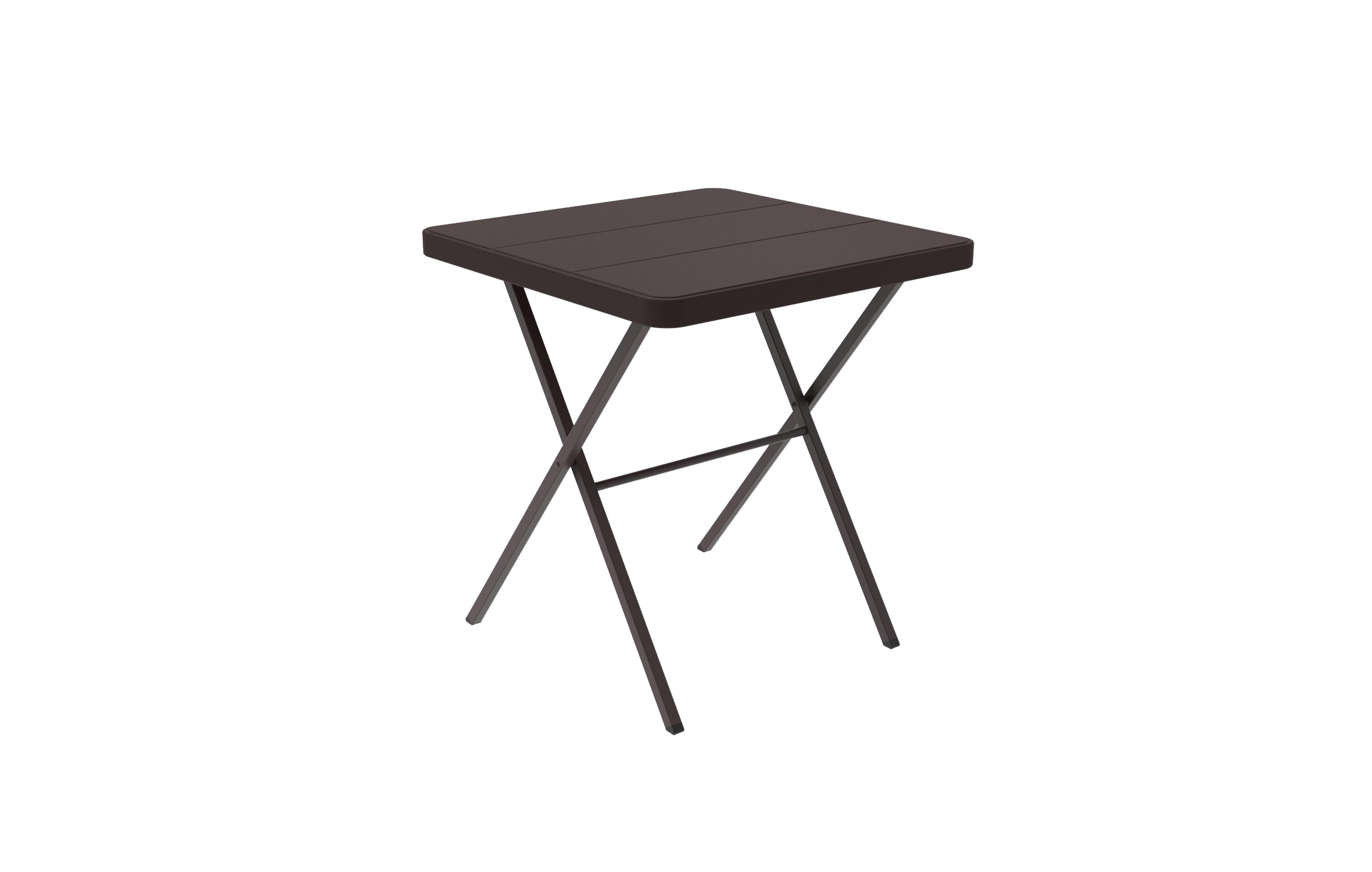 Decksplore Square Folding Table Heavy Duty Steel Frame for Indoor Outdoor Great for Patio Home