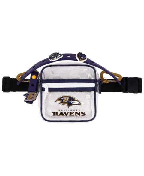 Мужская сумка Crocs Baltimore Ravens Clear Crossbody Stadium, цвет: Фиолетовый / Жёлтый