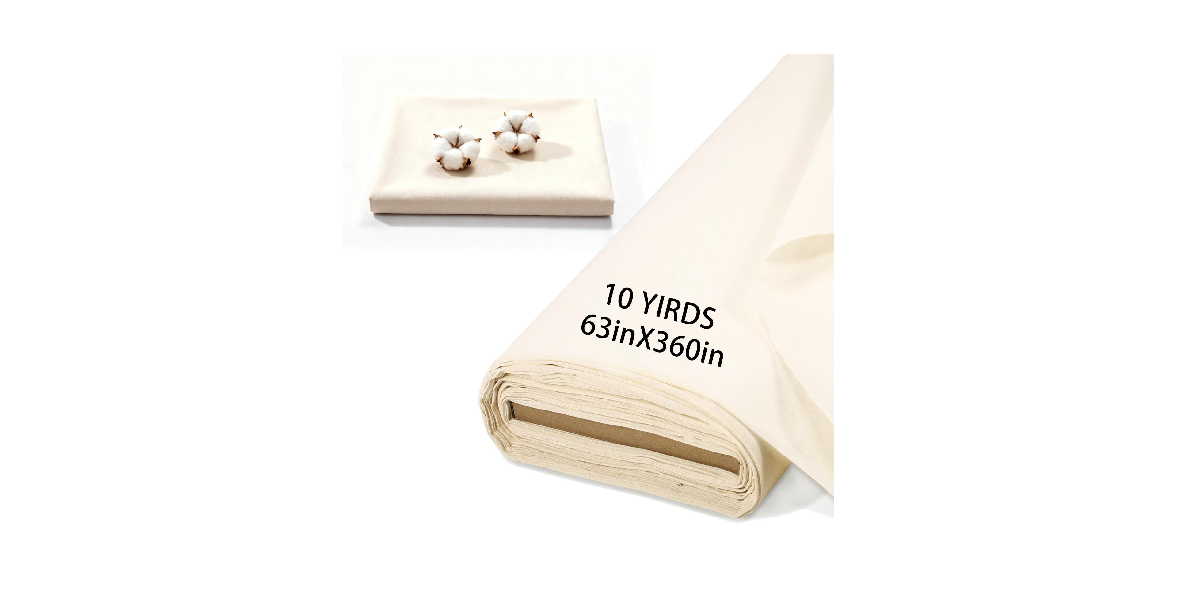 Aeelike 10 Yard Cotton Muslin Fabric 63 Inch Wide Medium Light Weight Sewing Crafting