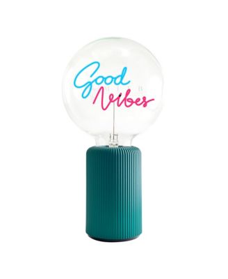Bulb Good Vibes with Base Table Lamp Portable Pop Nomad