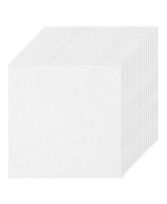 20 Pack Linen Embroidery Fabric Multi Size Multi Color Craft Supplies