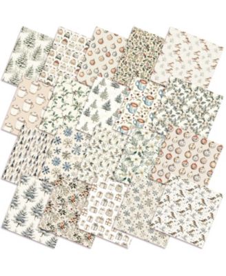 60 Pack Polyester Quilting Fabric Squares Assorted Patterns For Crafts