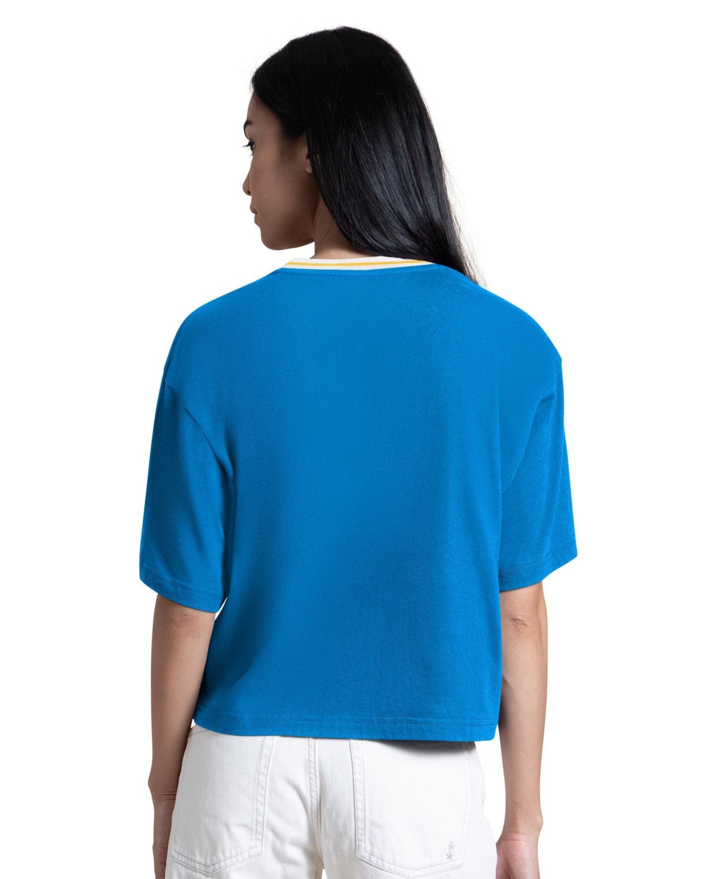Женская футболка Starter Light Blue St. Louis Blues Ace Cropped — фото 2