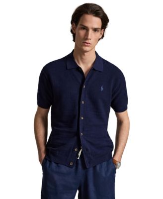 Men's Cotton-Linen Cardigan Shirt