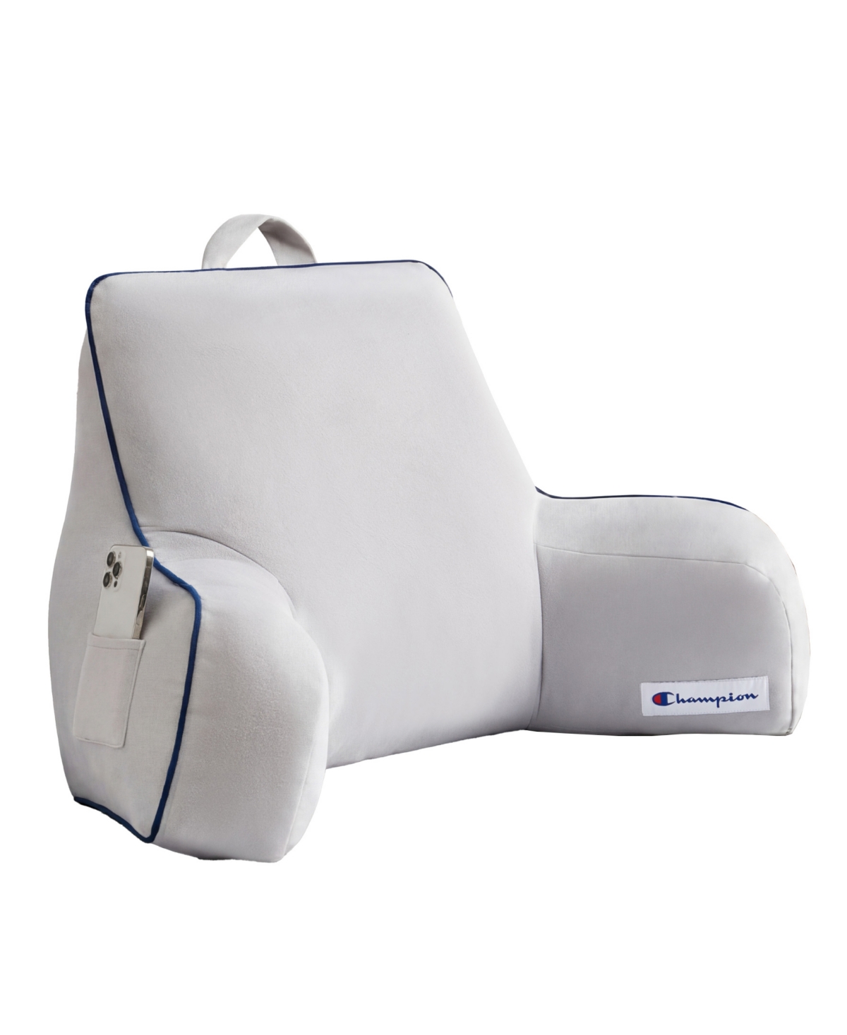 Champion Faux Wool Backrest Pillow, 30" x 17" - Gray