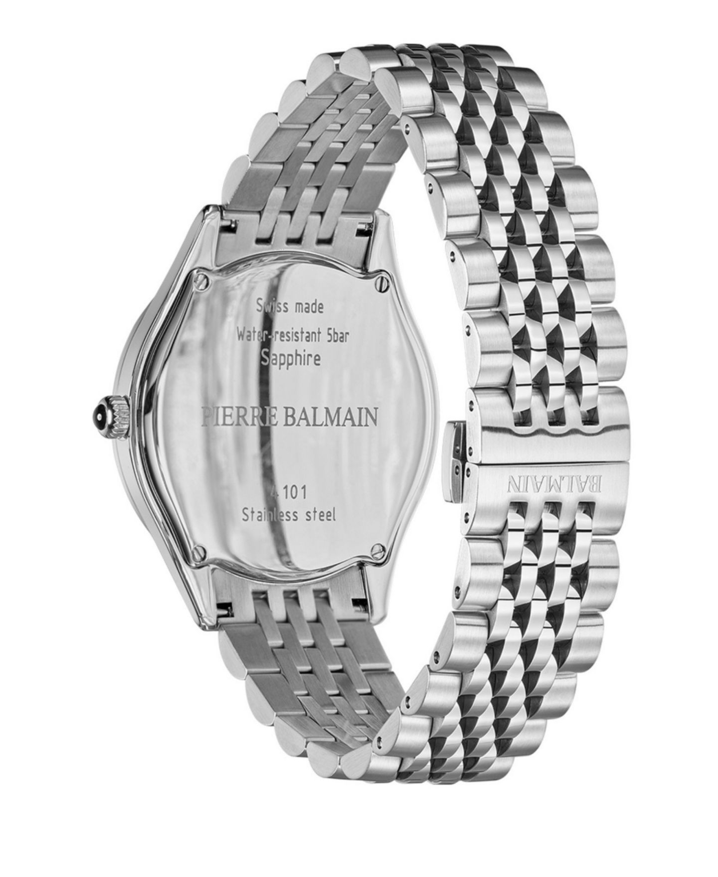 Мужские часы Balmain Swiss Quartz Classic R Sapphire Crystal Silver Stainless Steel Bracelet Watch 41mm — фото 3