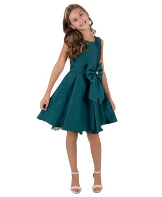 Girls' 7-16 Mikado Pleated Fit-and-Flare Dress