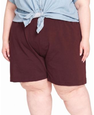 Plus Size Hayes French Terry Pull-On Mid-Rise Shorts, 4"-6" Inseam