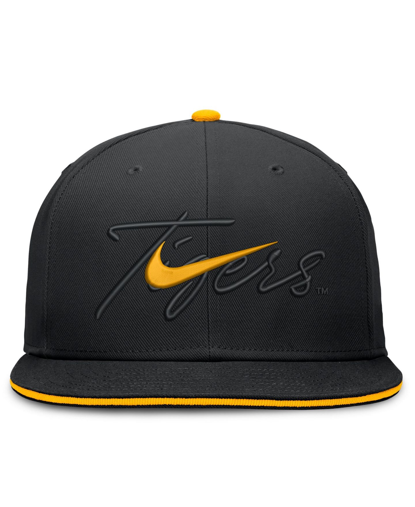 Мужская кепка Nike Black LSU Tigers Dri-FIT Primetime Script Fitted Hat — фото 5