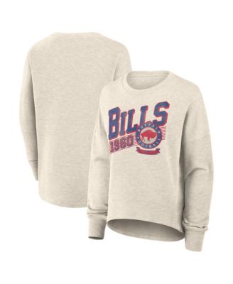 Women's Cream Buffalo Bills Oversized Heritage Sweatshirt