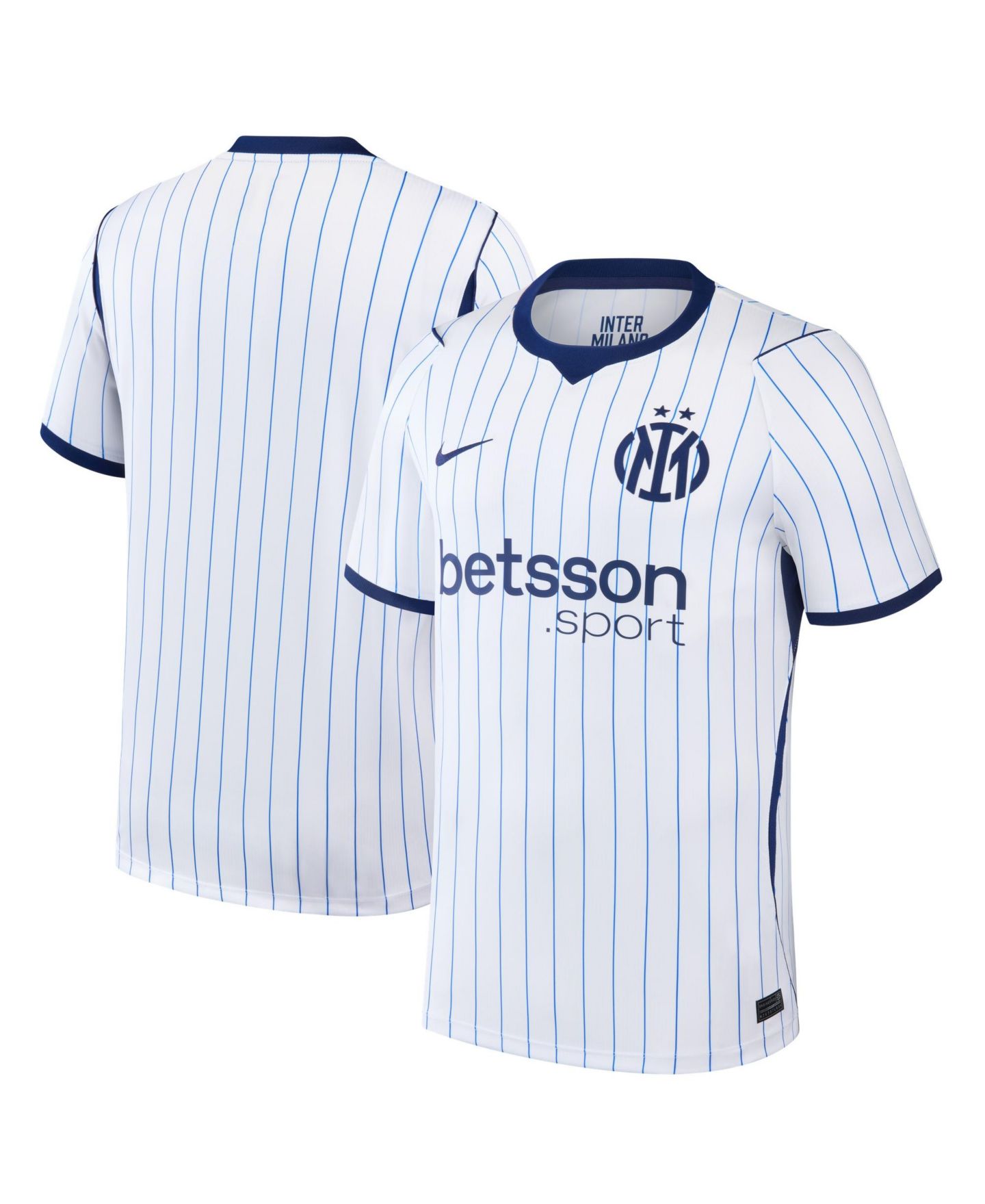Мужской топ Nike White Inter Milan 2026/27 Away Stadium Replica Jersey — фото 1