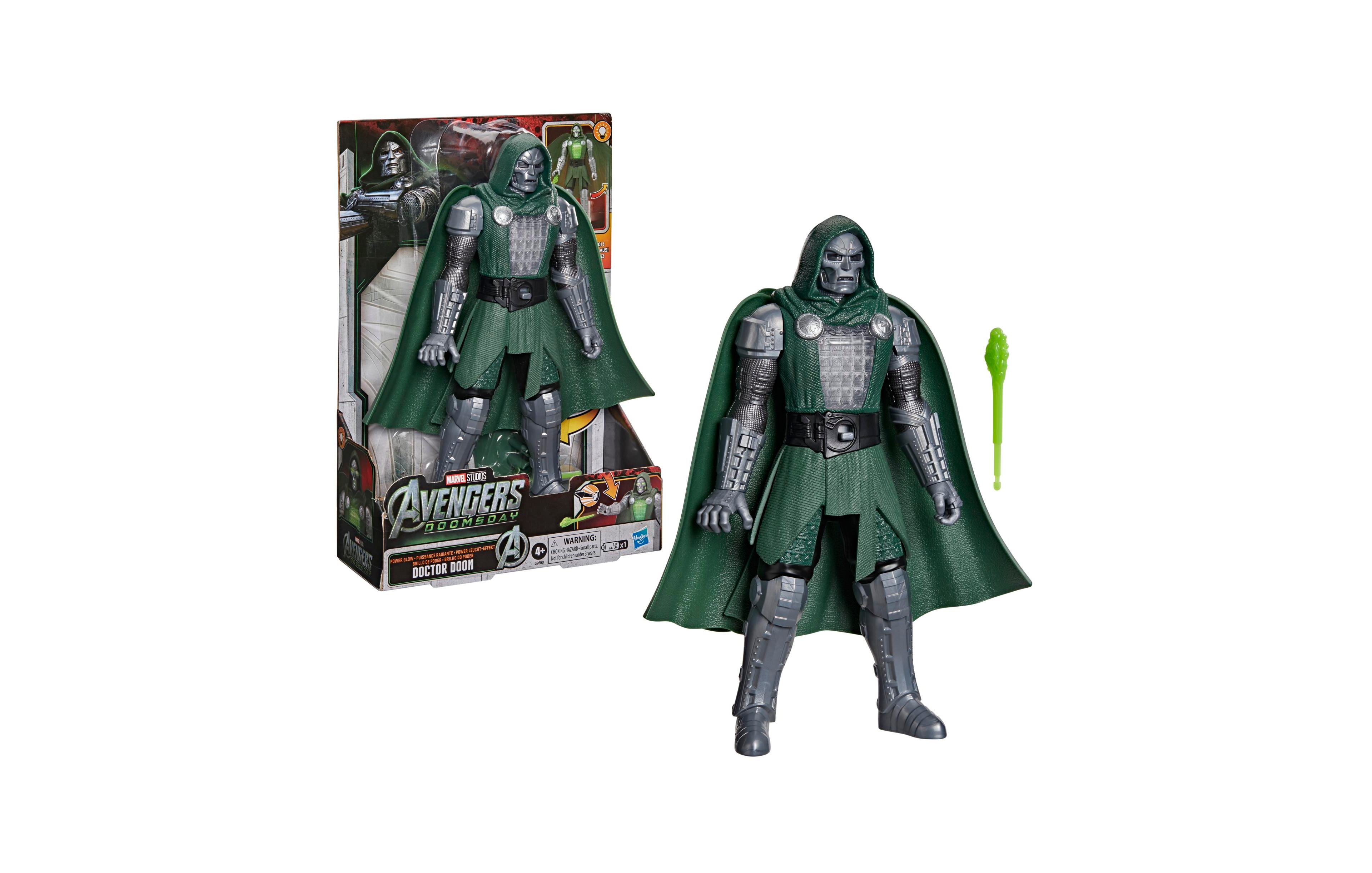 Marvel Doctor Doom Power-Glow Projectile-Blasting 9.9" Action Figure, Ages 4+