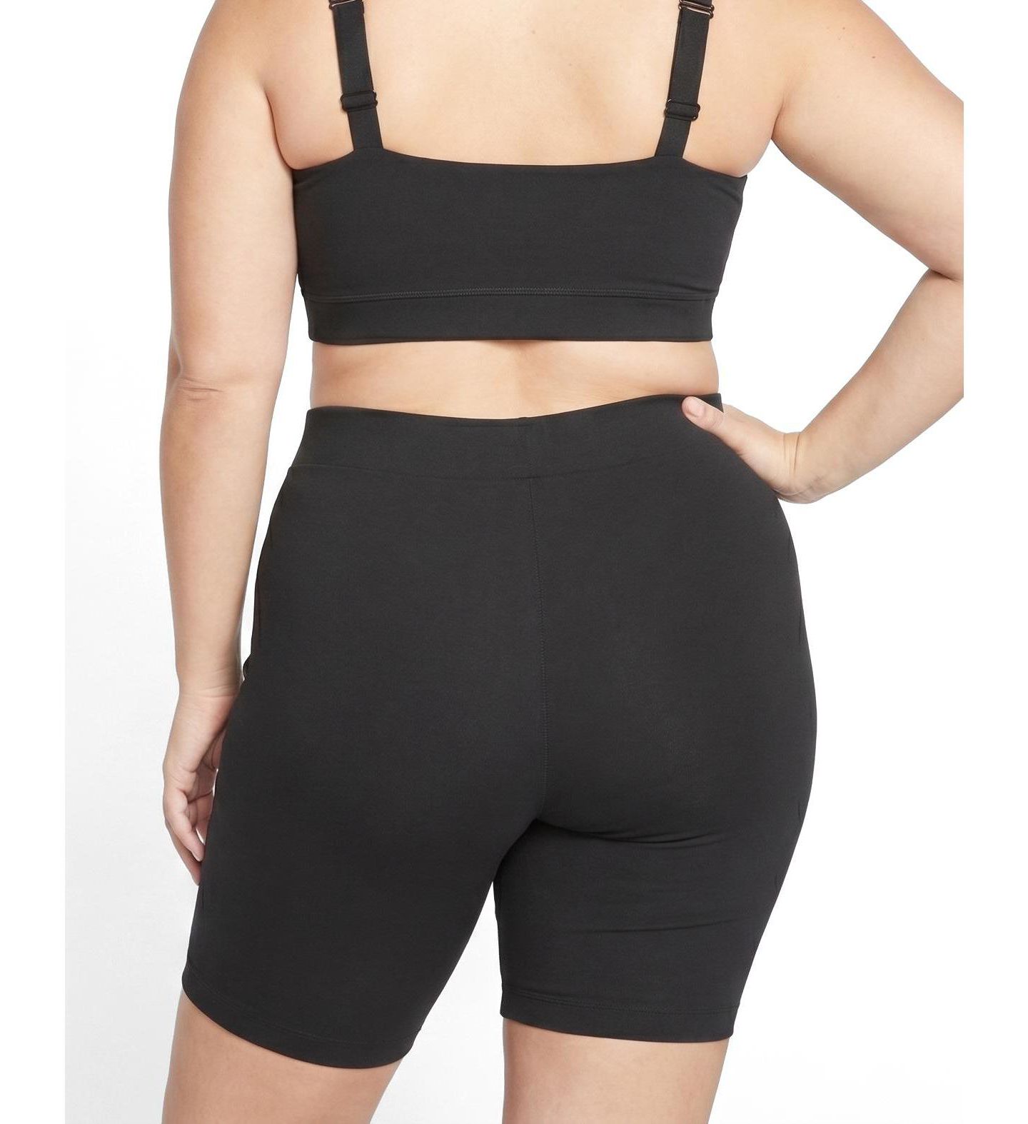 Женские шорты Universal Standard Plus Size Roya Bike Shorts, цвет: Чёрный — фото 2